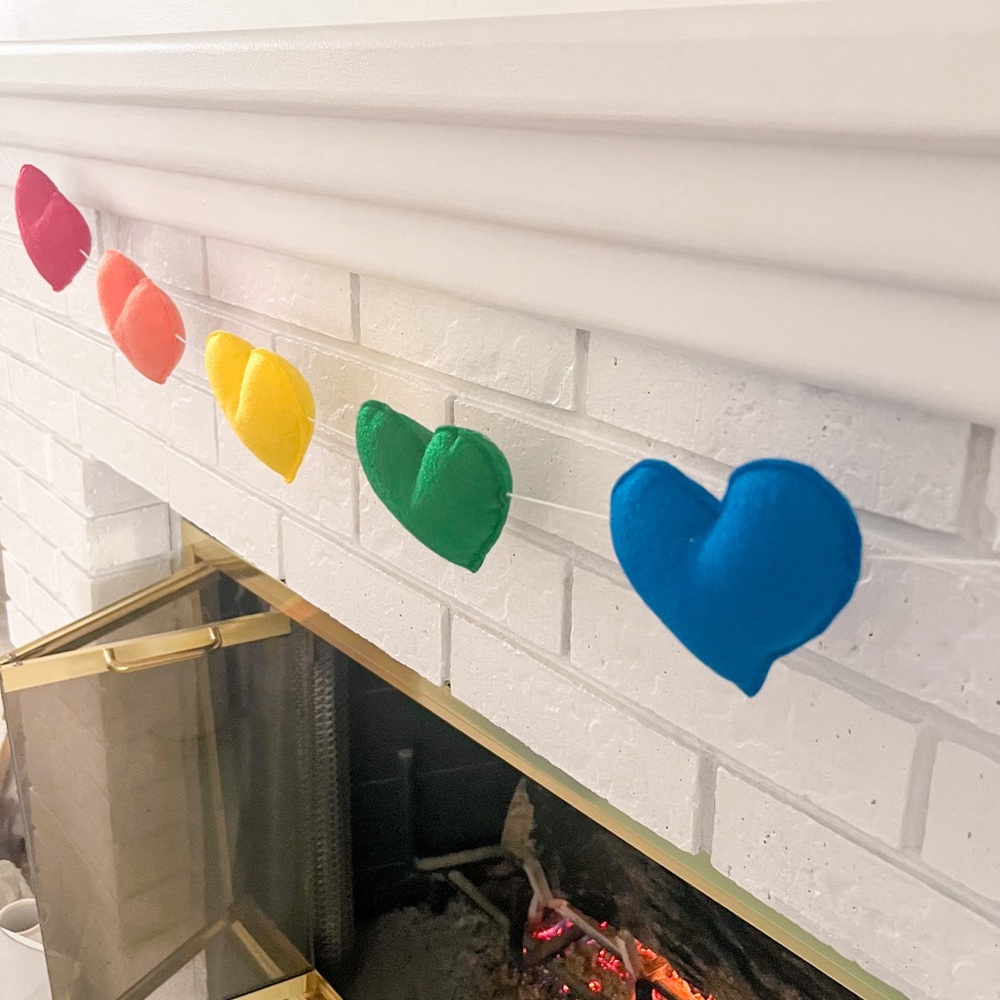 Rainbow Felt Heart Bunting/Garland